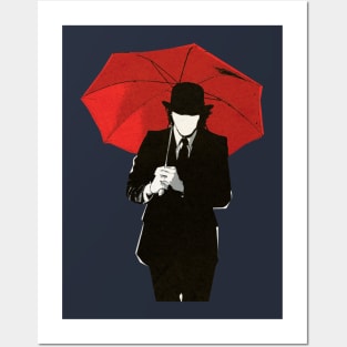 Man With Umbrella Posters and Art